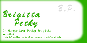 brigitta petky business card